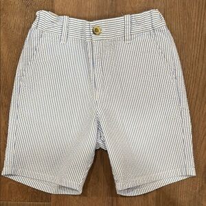 Janie and Jack Blue & White Striped Seersucker Shorts